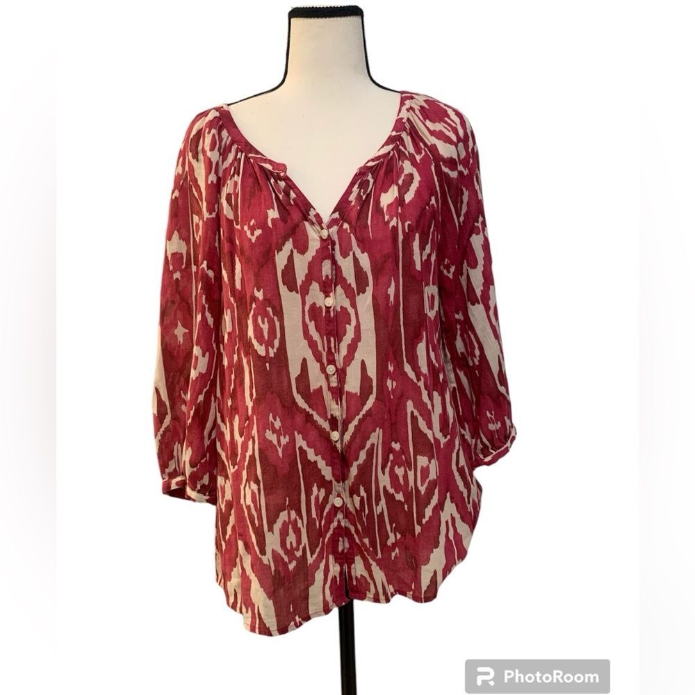 Lucky Brand | button down long sleeve blouse size small